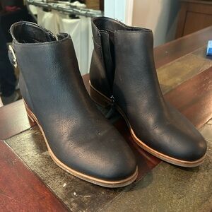 Cole Haan Lilah Buckle Ankle booties Black Leather W14923